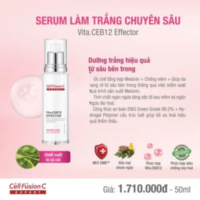 Tinh chất dưỡng trắng & đều màu da 50ml - Cell Fusion C Expert WhiteCure VITA.CEB12 EFFECTOR